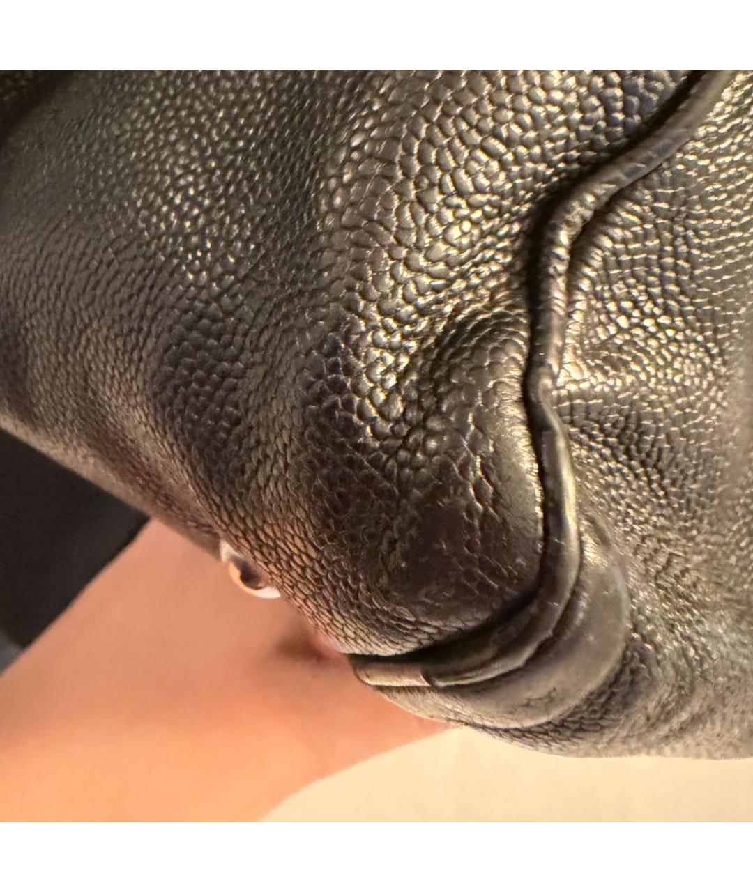 CHANEL Черная кожаная сумка тоут, фото 7