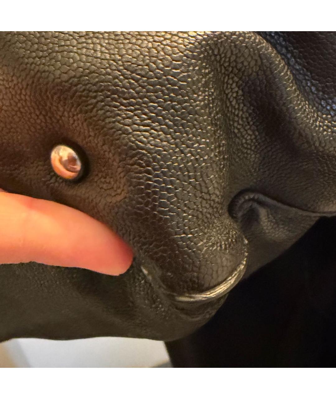 CHANEL Черная кожаная сумка тоут, фото 8
