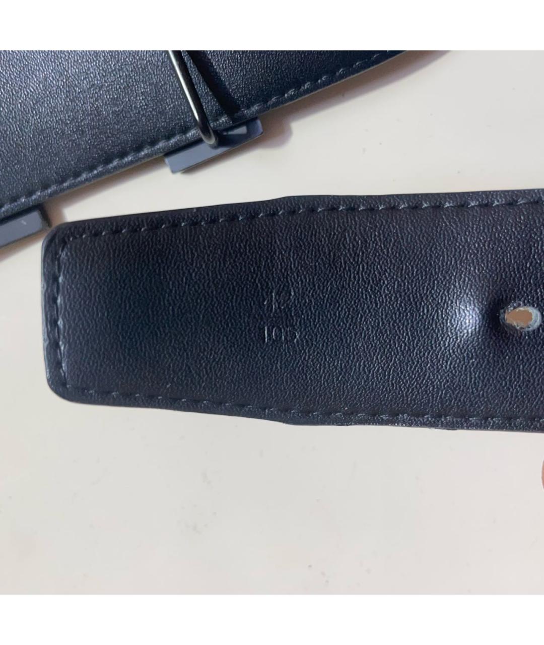 HERMES Черный кожаный ремень, фото 4