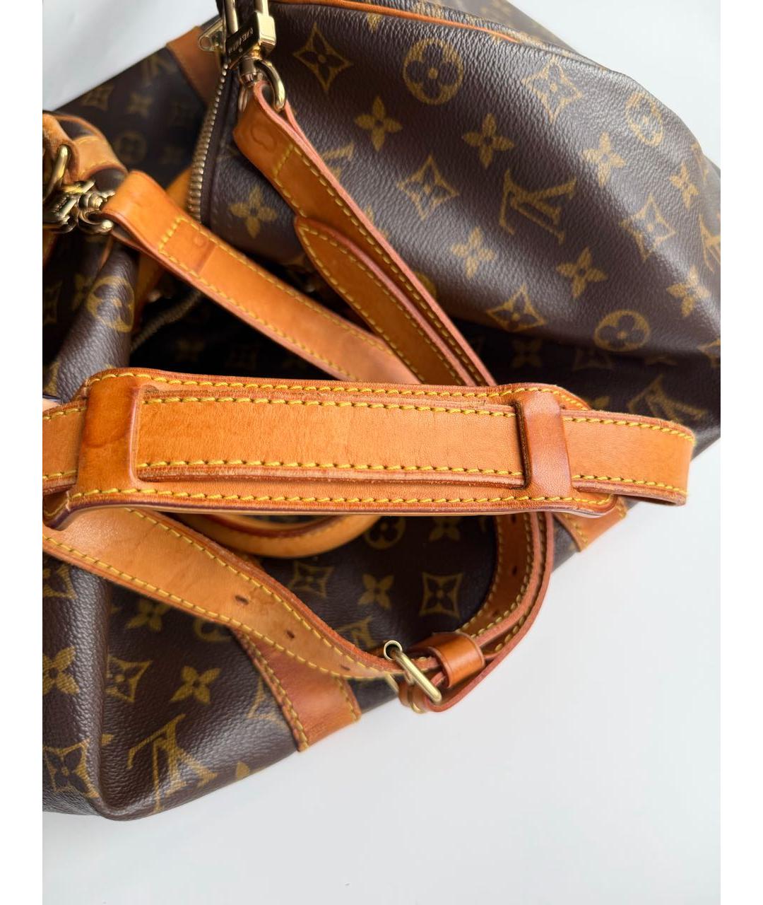 LOUIS VUITTON Коричневая дорожная/спортивная сумка из искусственной кожи, фото 6