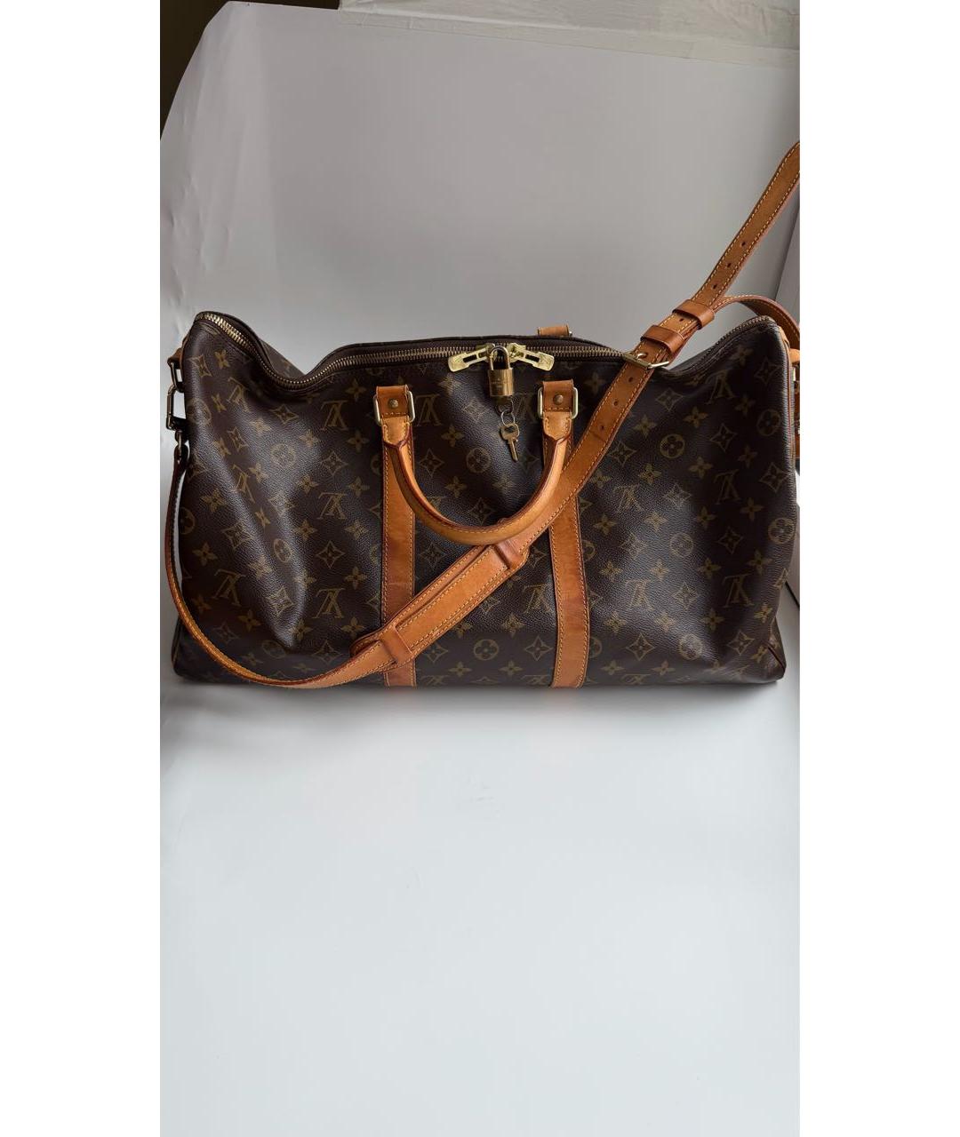 LOUIS VUITTON Коричневая дорожная/спортивная сумка из искусственной кожи, фото 9