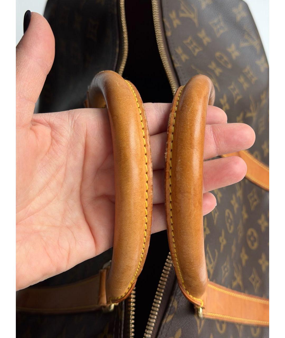 LOUIS VUITTON Коричневая дорожная/спортивная сумка из искусственной кожи, фото 5