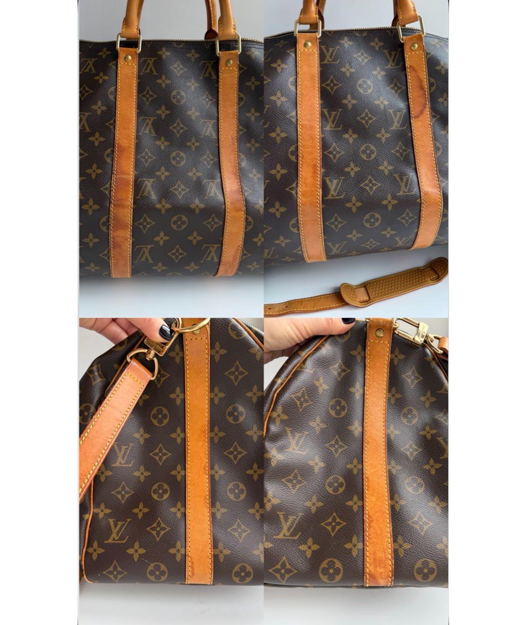 LOUIS VUITTON Коричневая дорожная/спортивная сумка из искусственной кожи, фото 2