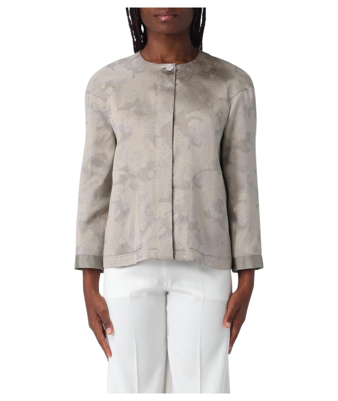 EMPORIO ARMANI Серый полиэстеровый жакет/пиджак, фото 1