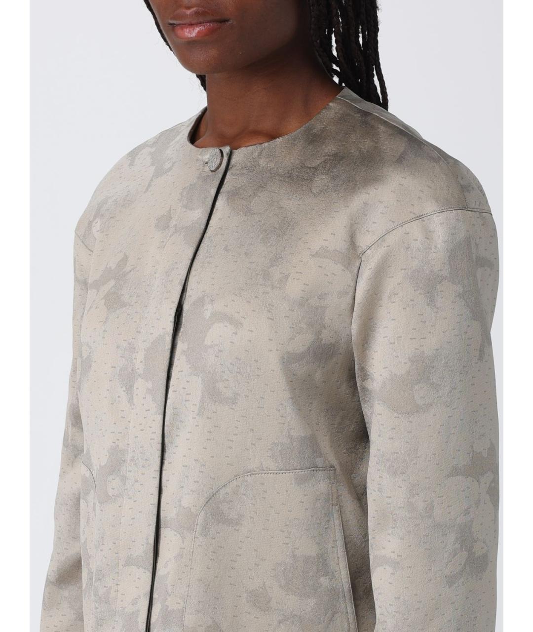 EMPORIO ARMANI Серый полиэстеровый жакет/пиджак, фото 3