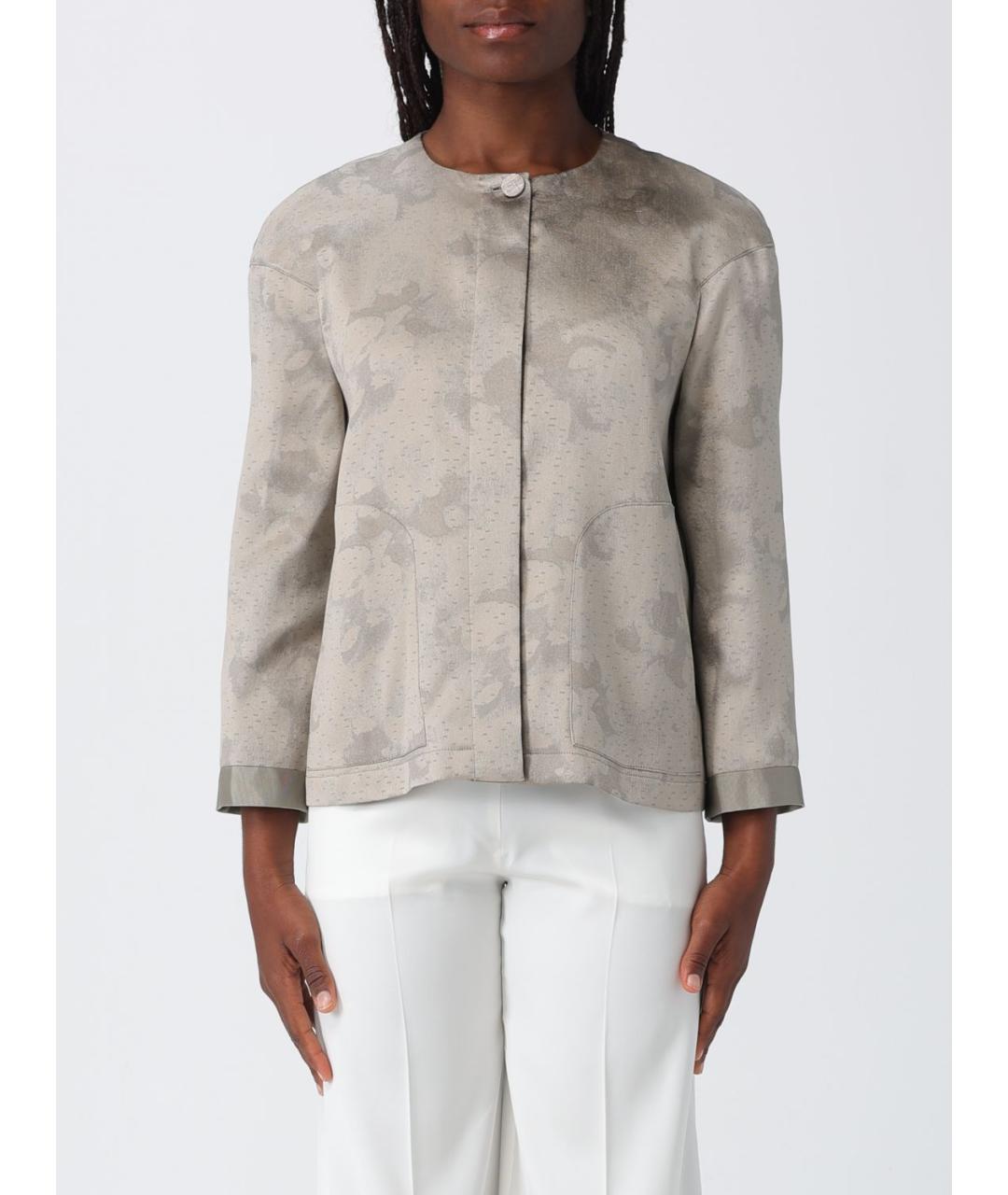 EMPORIO ARMANI Серый полиэстеровый жакет/пиджак, фото 4