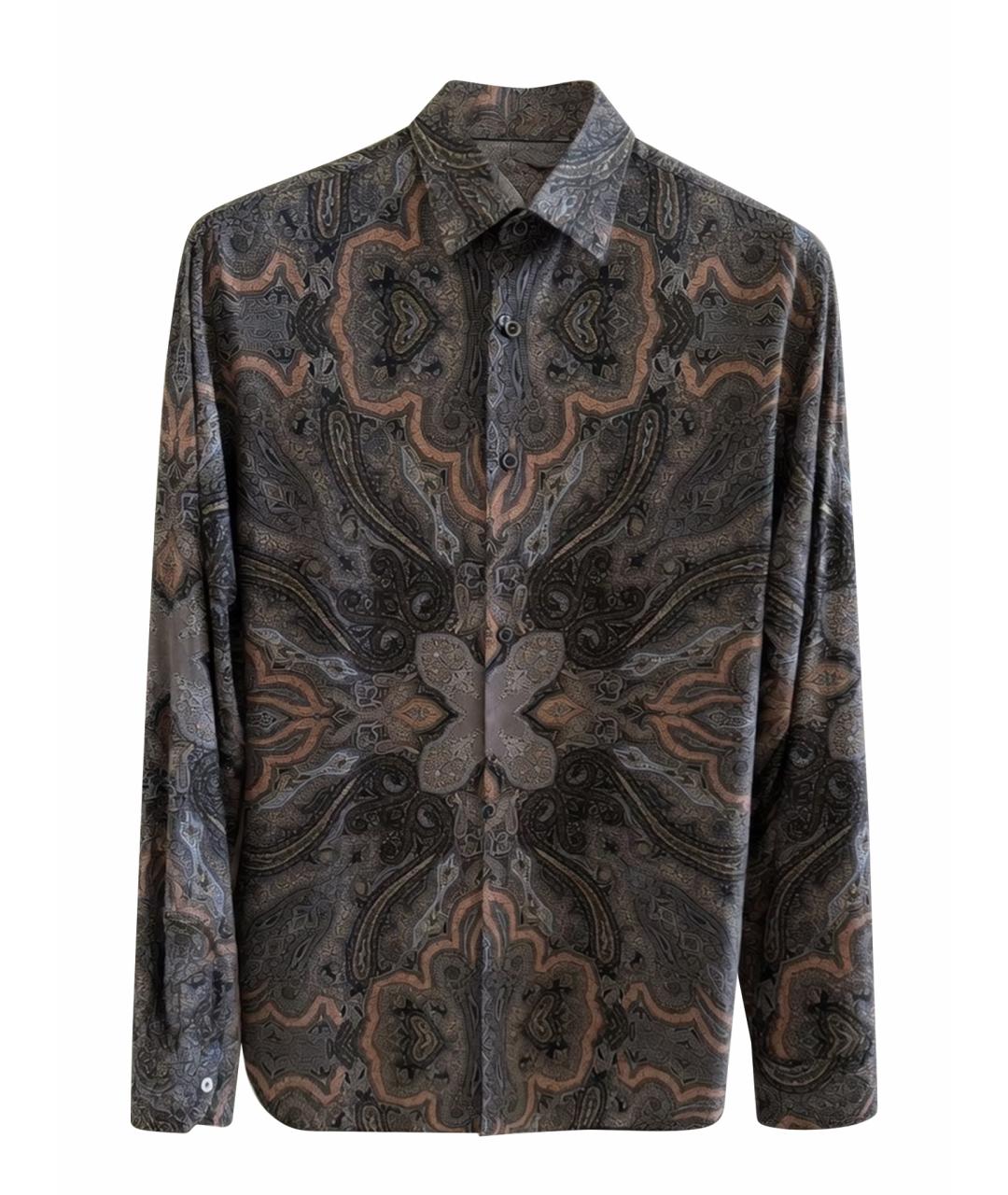 ETRO Коричневая хлопковая кэжуал рубашка, фото 1