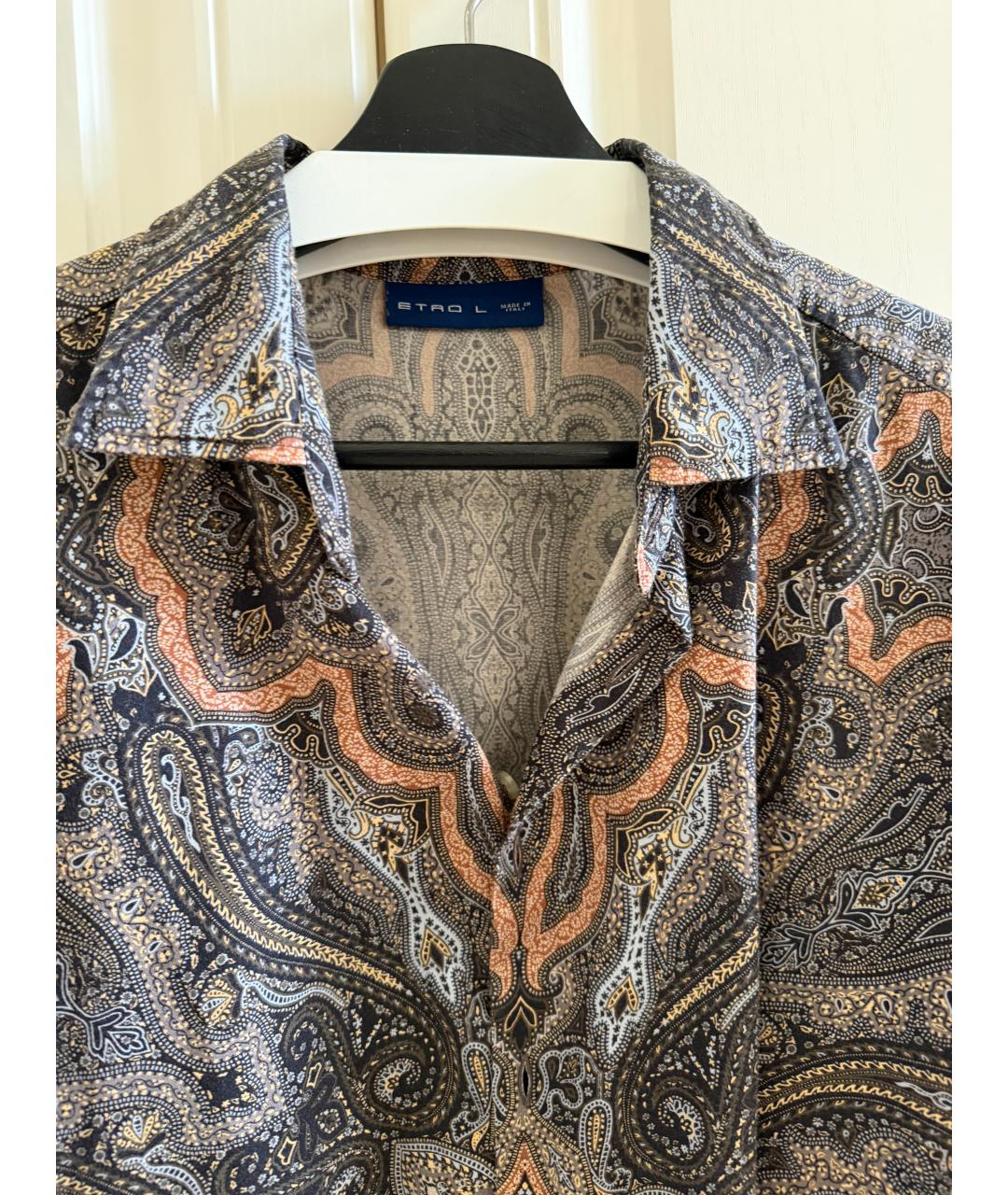 ETRO Коричневая хлопковая кэжуал рубашка, фото 2