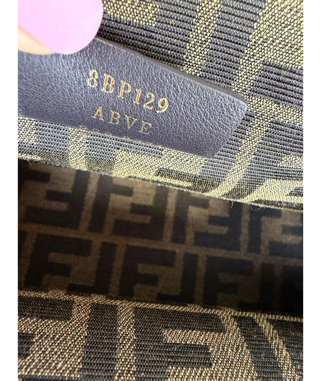 FENDI Коричневая кожаная сумка через плечо, фото 6