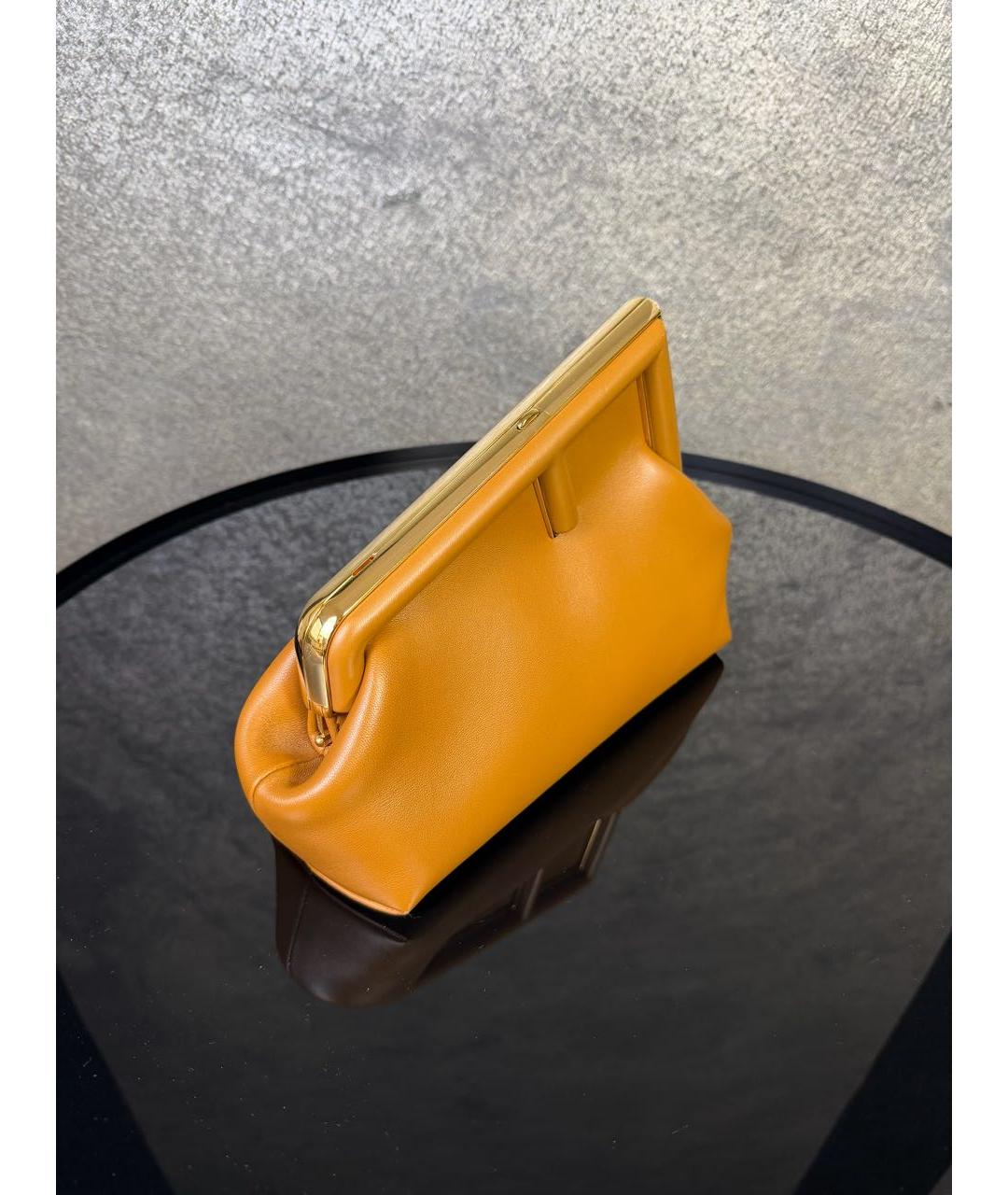 FENDI Коричневая кожаная сумка через плечо, фото 2