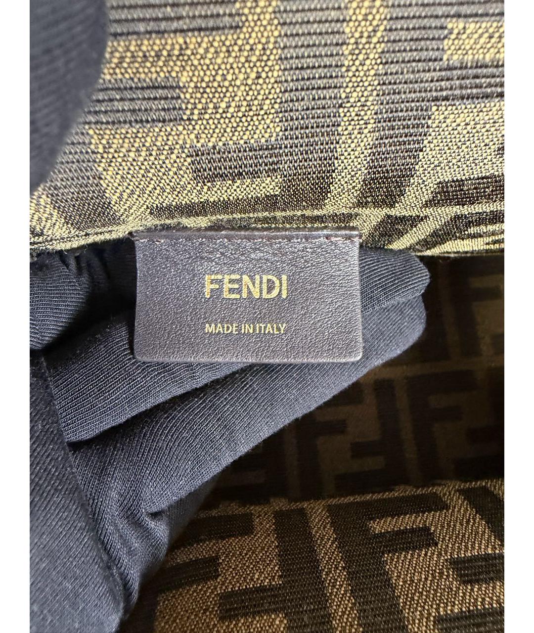 FENDI Коричневая кожаная сумка через плечо, фото 7