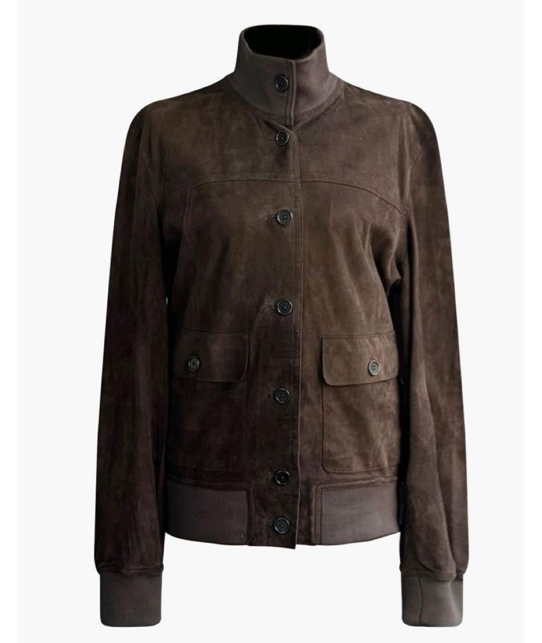 P.A.R.O.S.H. Коричневая замшевая куртка, фото 6