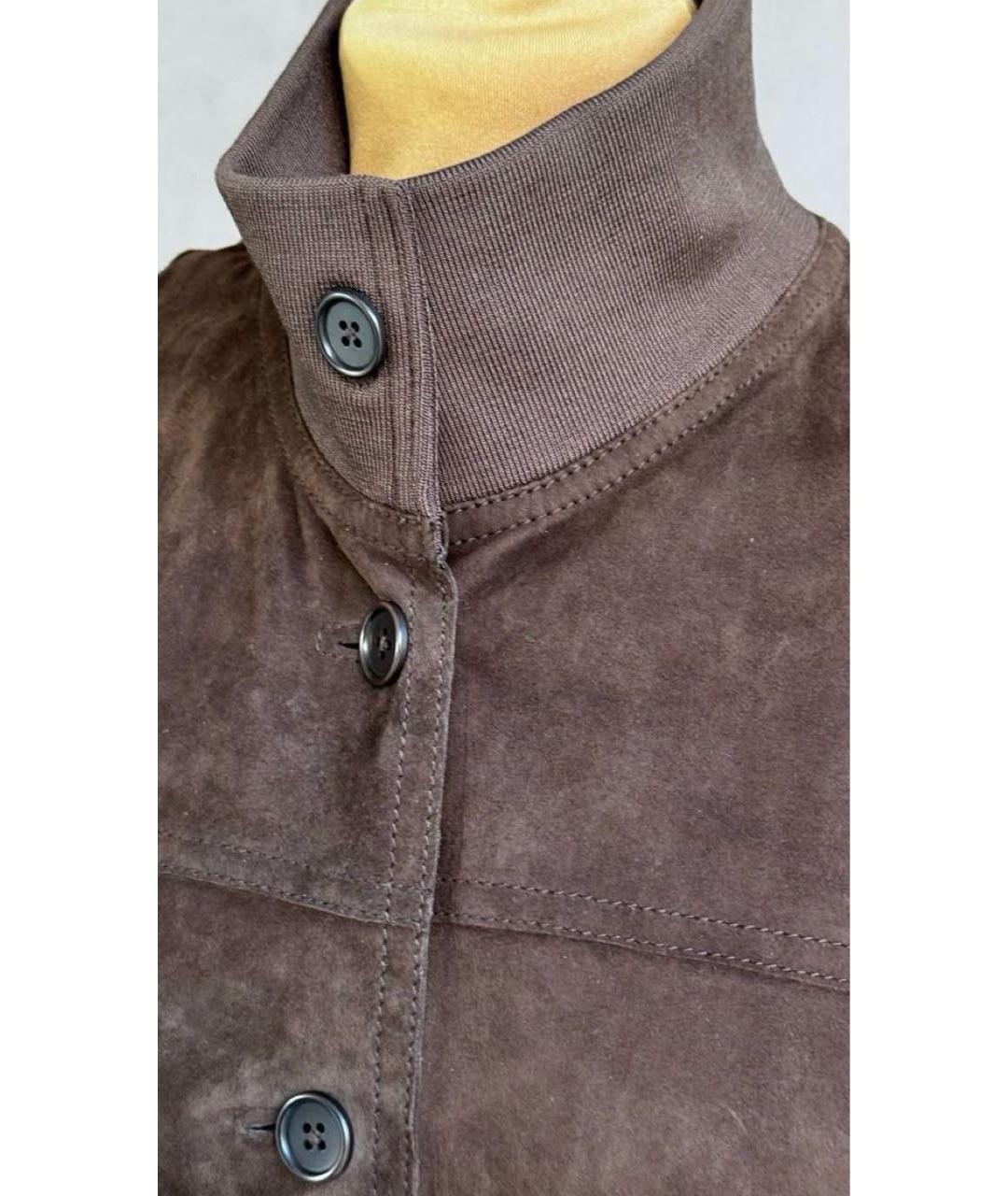 P.A.R.O.S.H. Коричневая замшевая куртка, фото 3