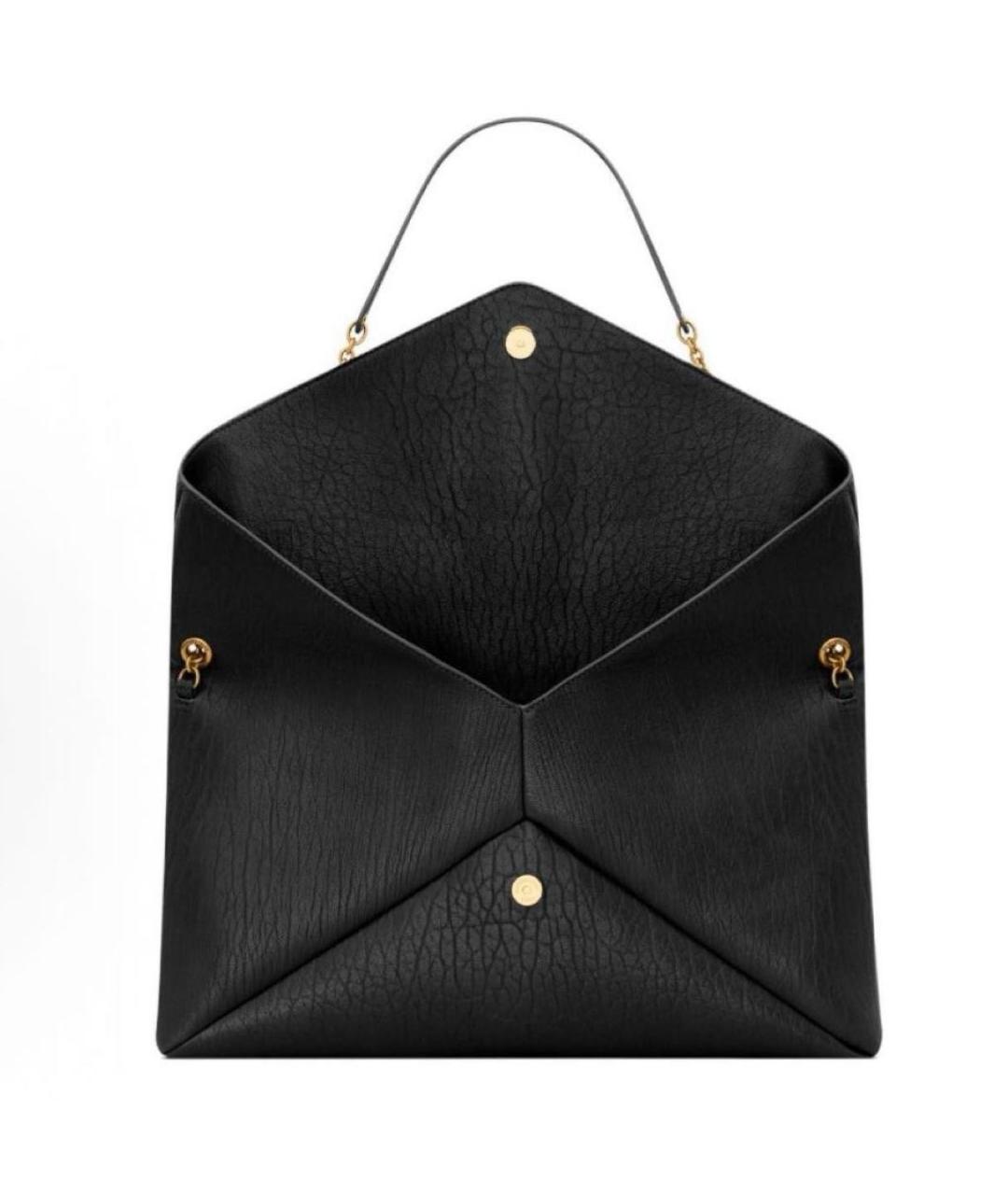 SAINT LAURENT Черная кожаная сумка через плечо, фото 5