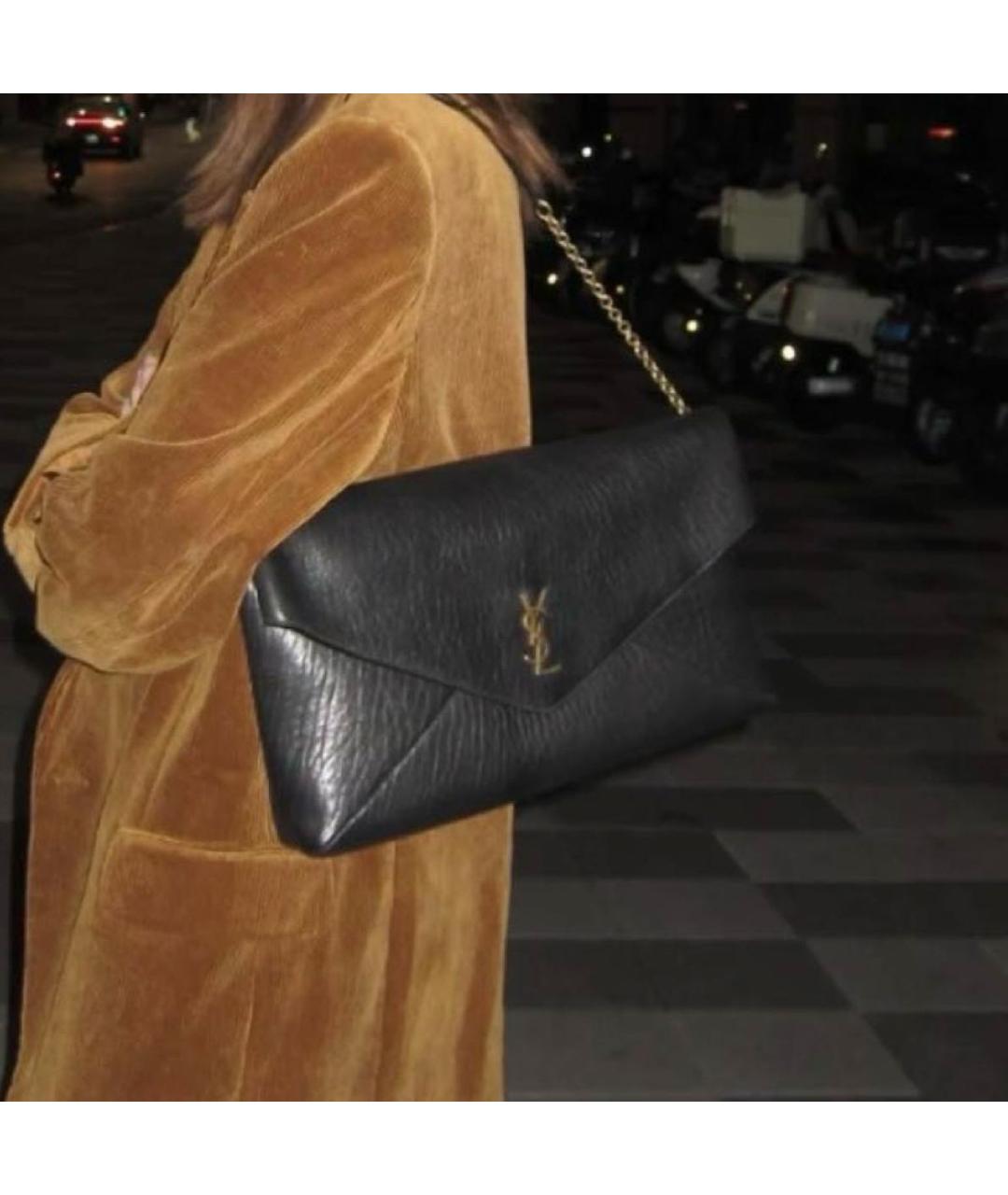 SAINT LAURENT Черная кожаная сумка через плечо, фото 7