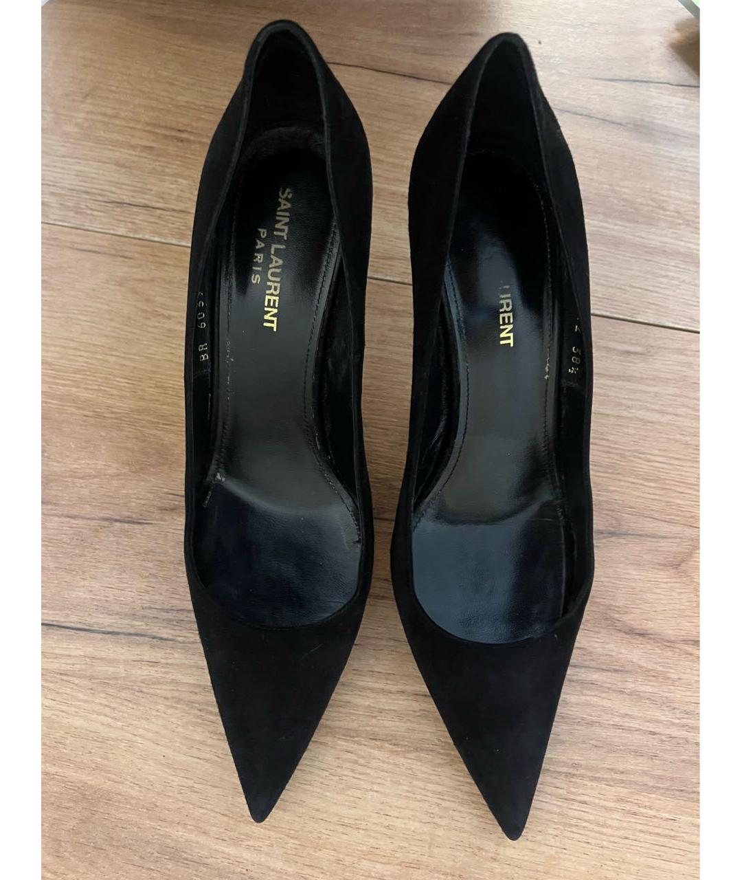 YVES SAINT LAURENT BEAUTY Черные замшевые туфли, фото 3