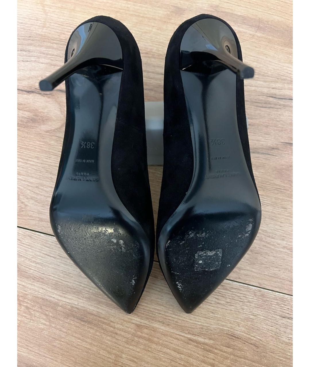 YVES SAINT LAURENT BEAUTY Черные замшевые туфли, фото 5