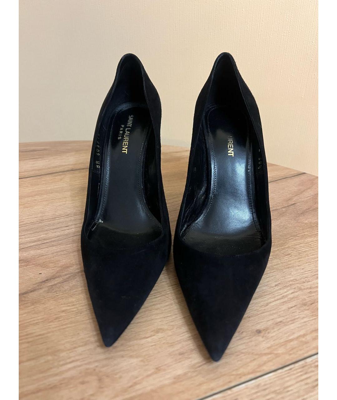 YVES SAINT LAURENT BEAUTY Черные замшевые туфли, фото 2