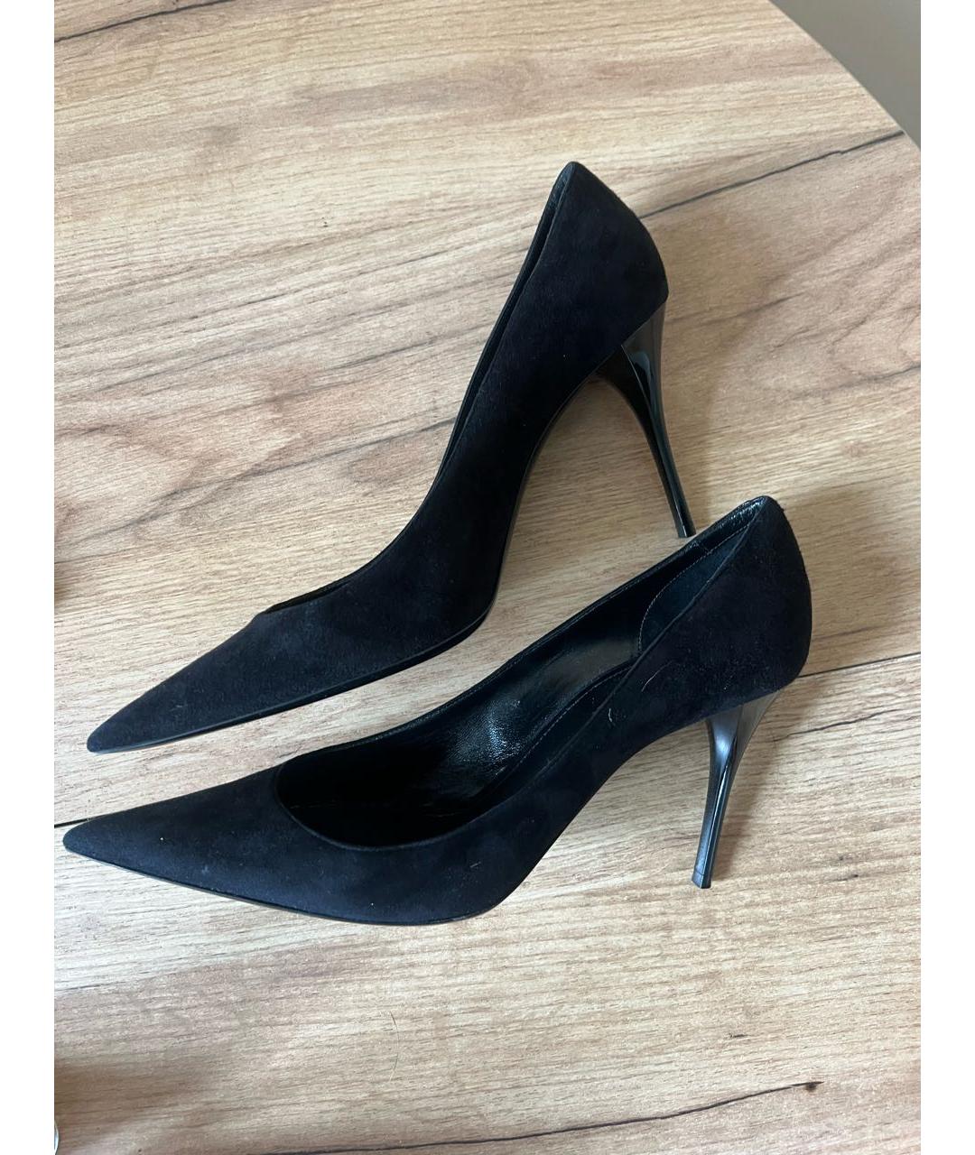 YVES SAINT LAURENT BEAUTY Черные замшевые туфли, фото 6