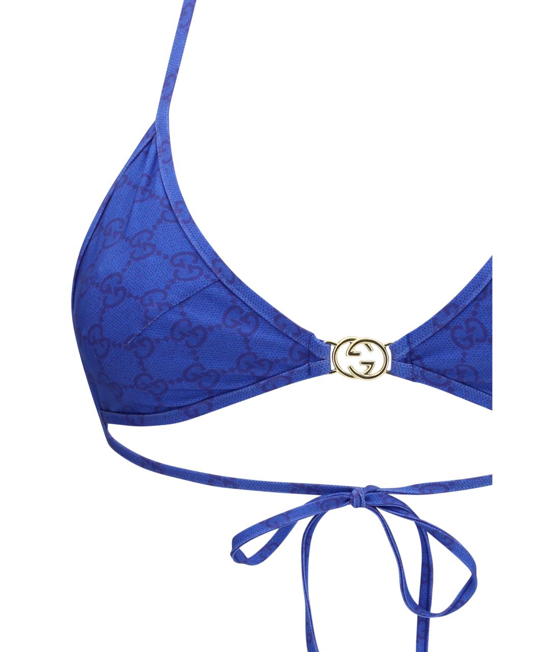 GUCCI Синий полиамидовый купальник, фото 3