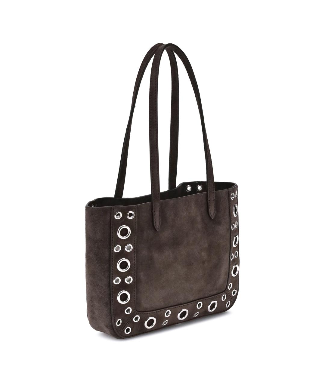 VALENTINO Коричневая кожаная сумка тоут, фото 3