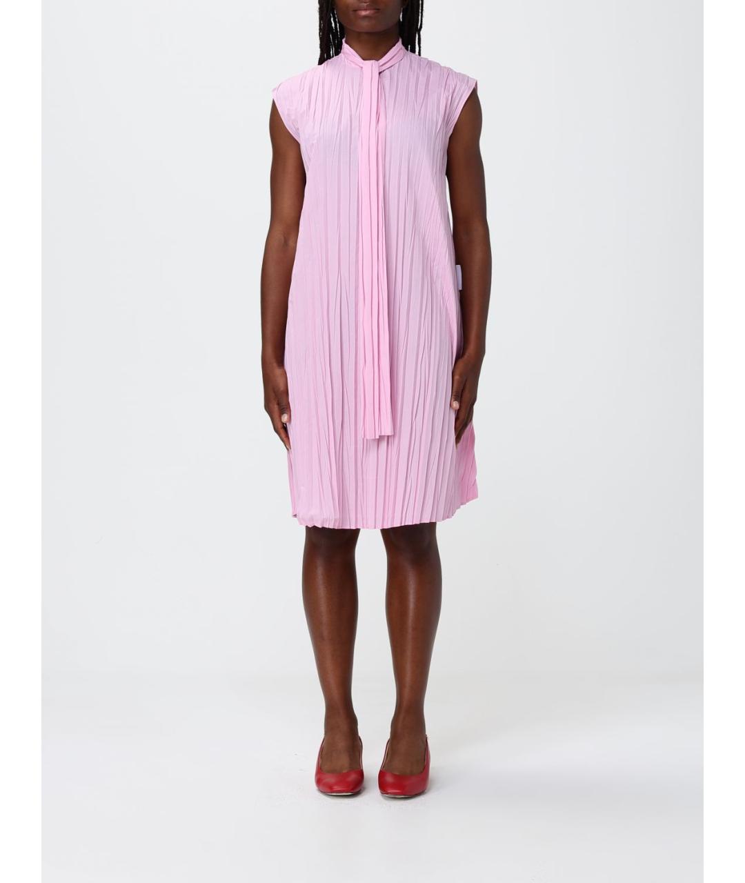 MOSCHINO Розовое полиэстеровое платье, фото 4