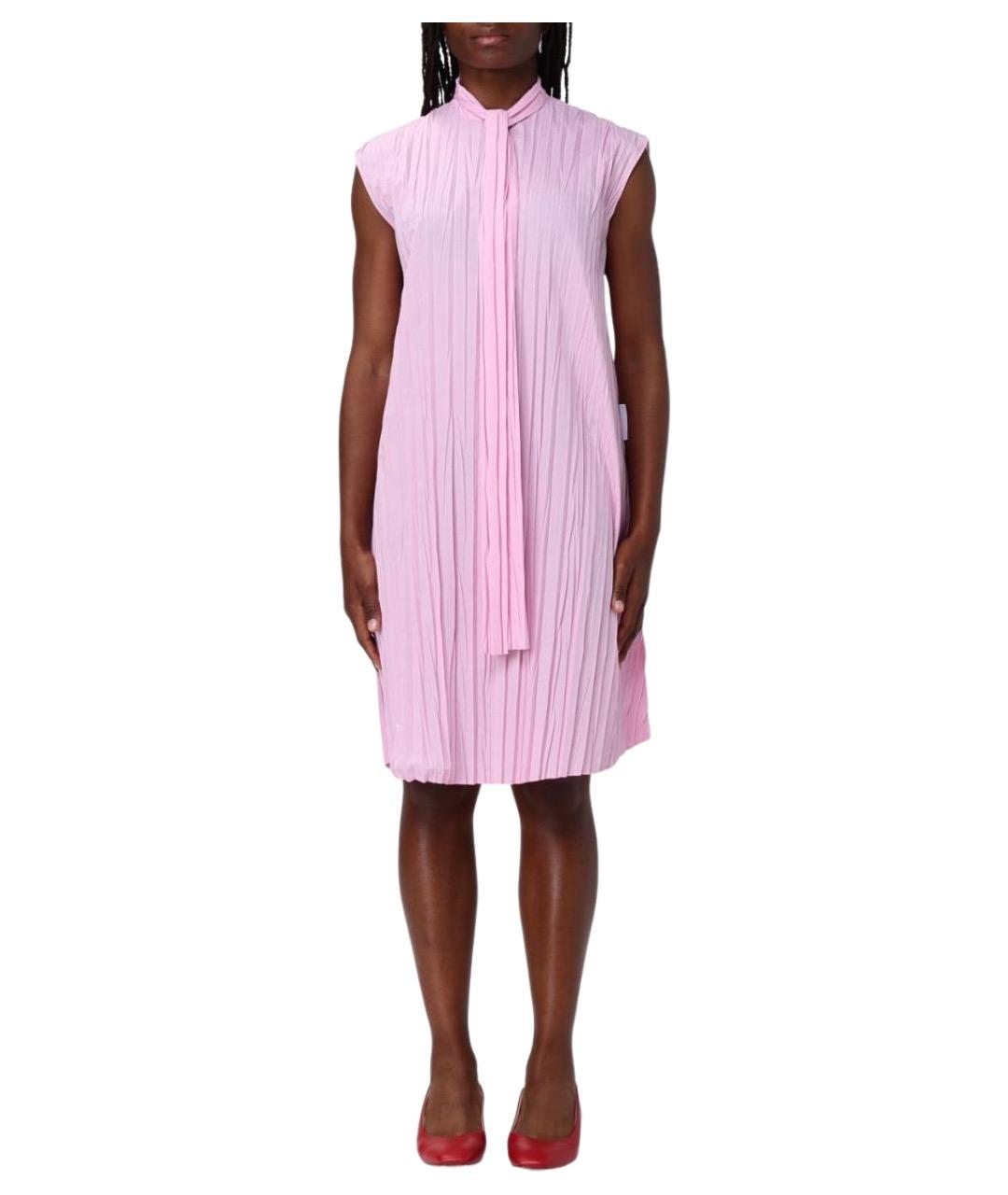 MOSCHINO Розовое полиэстеровое платье, фото 1