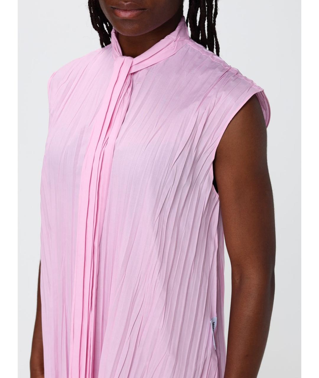 MOSCHINO Розовое полиэстеровое платье, фото 3