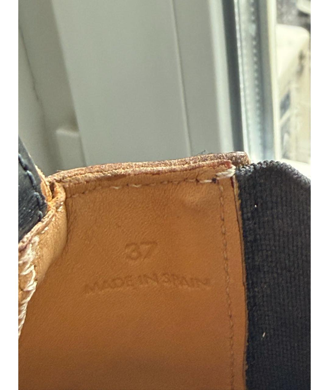 JIL SANDER Черные кожаные ботинки, фото 3