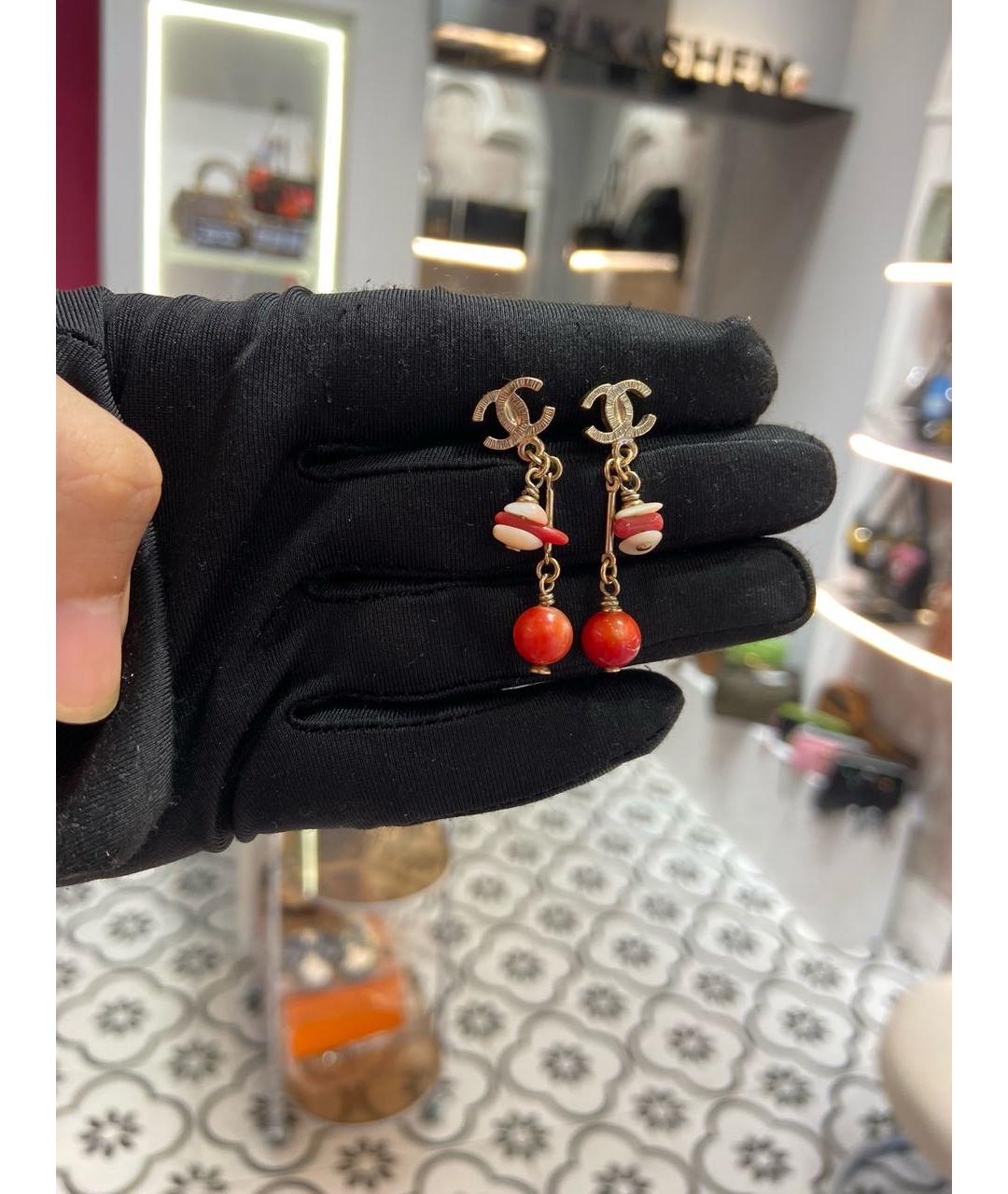 CHANEL Золотые серьги, фото 4