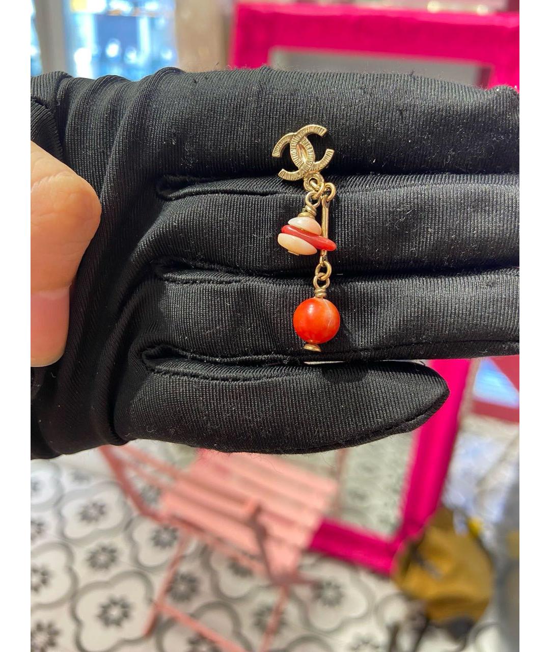 CHANEL Золотые серьги, фото 5