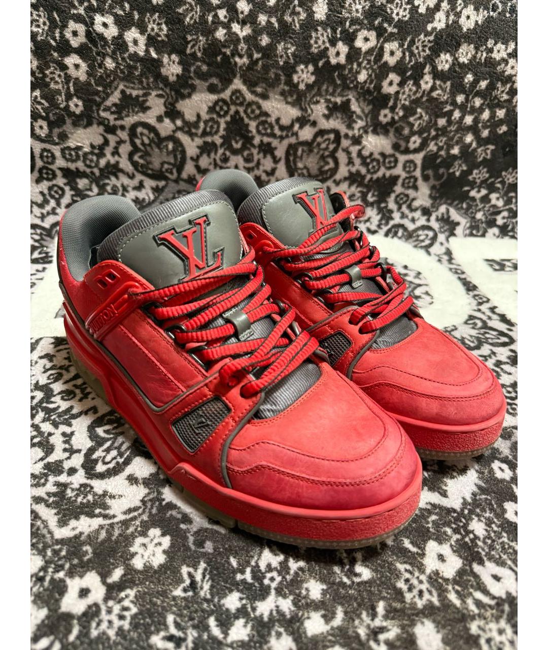 LOUIS VUITTON Красные кроссовки, фото 3