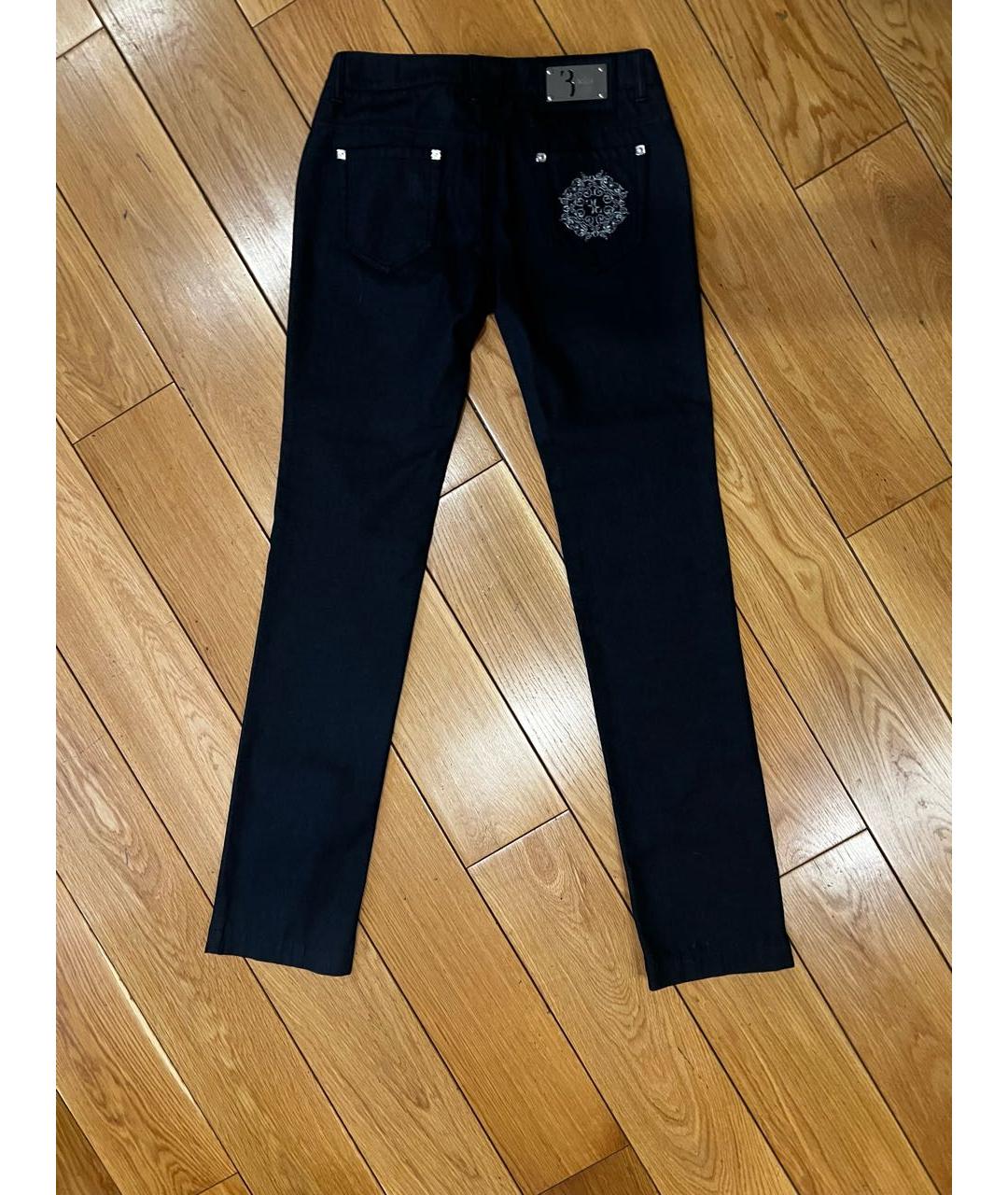 BILLIONAIRE Темно-синие хлопко-кашемировые джинсы скинни, фото 2