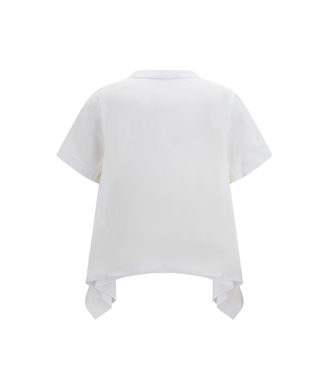 SACAI Белая хлопковая футболка, фото 2