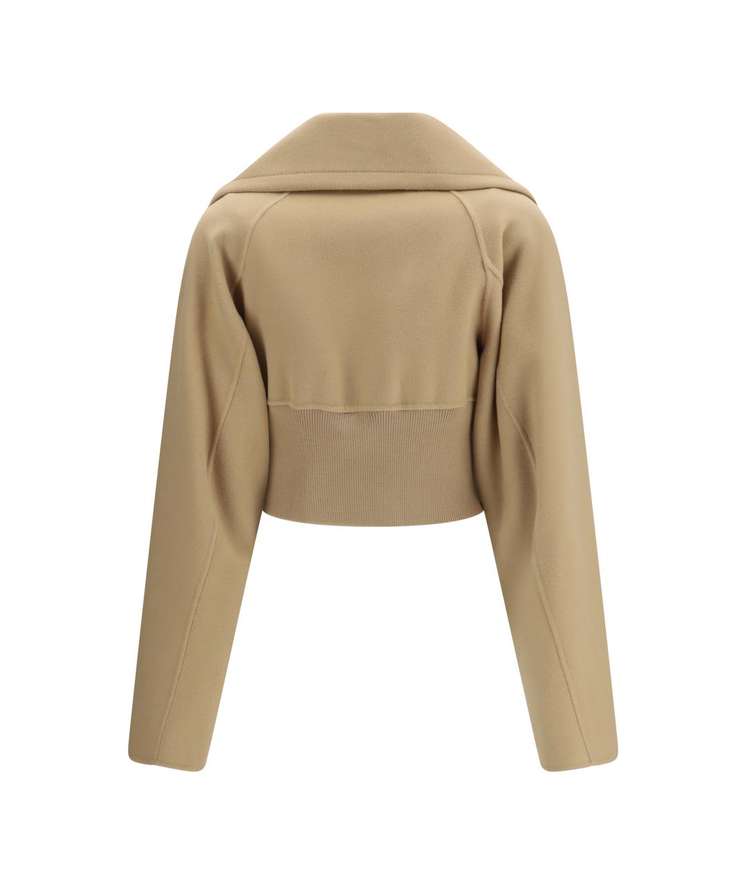 SPORTMAX Бежевое шерстяное пальто, фото 2