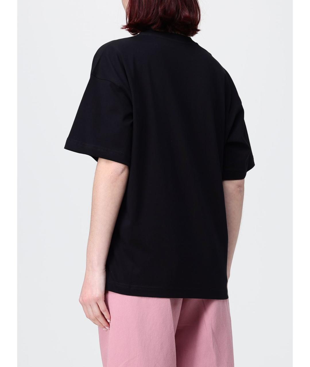 MOSCHINO Черная хлопковая футболка, фото 3