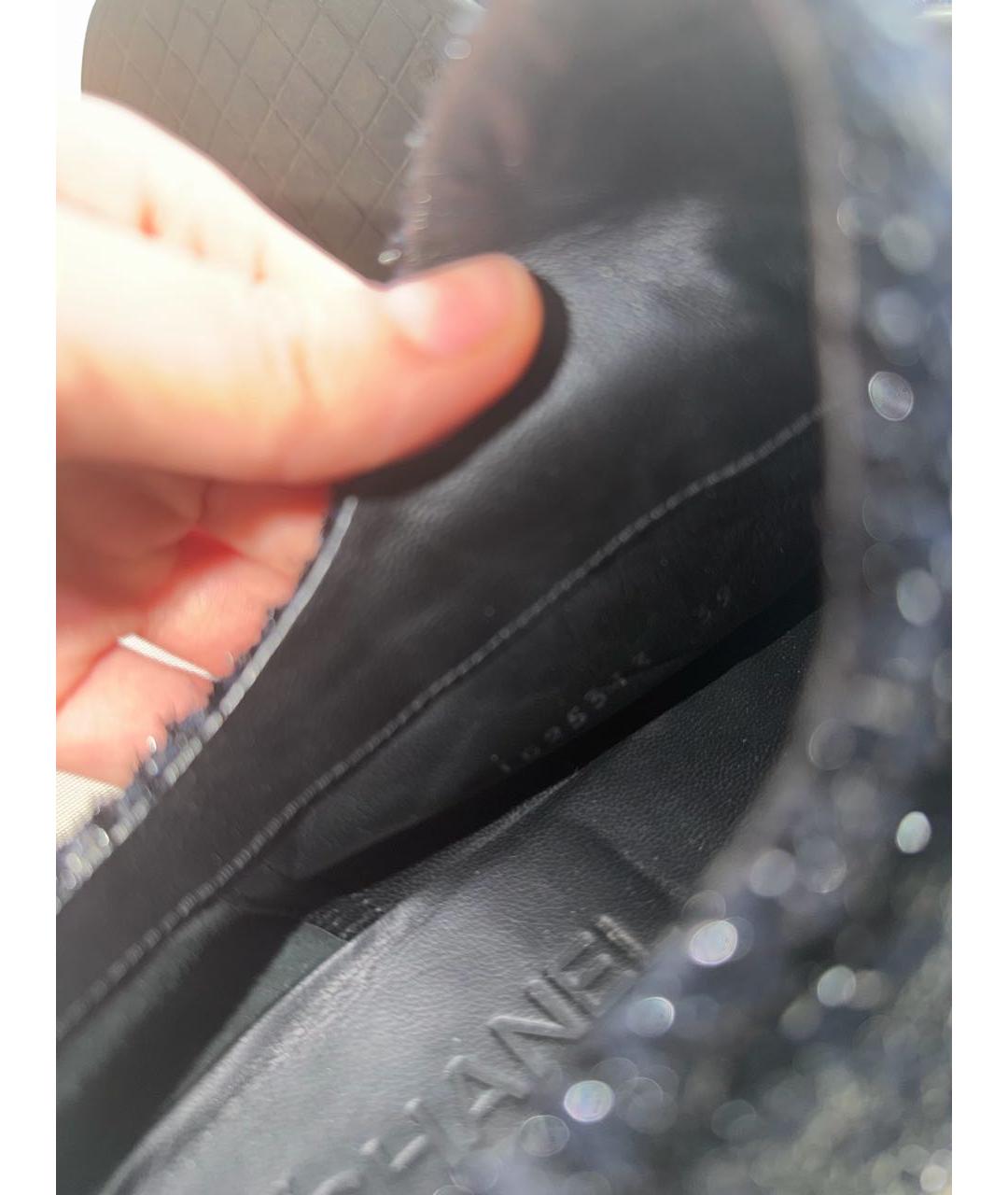 CHANEL Темно-синие текстильные кеды, фото 6