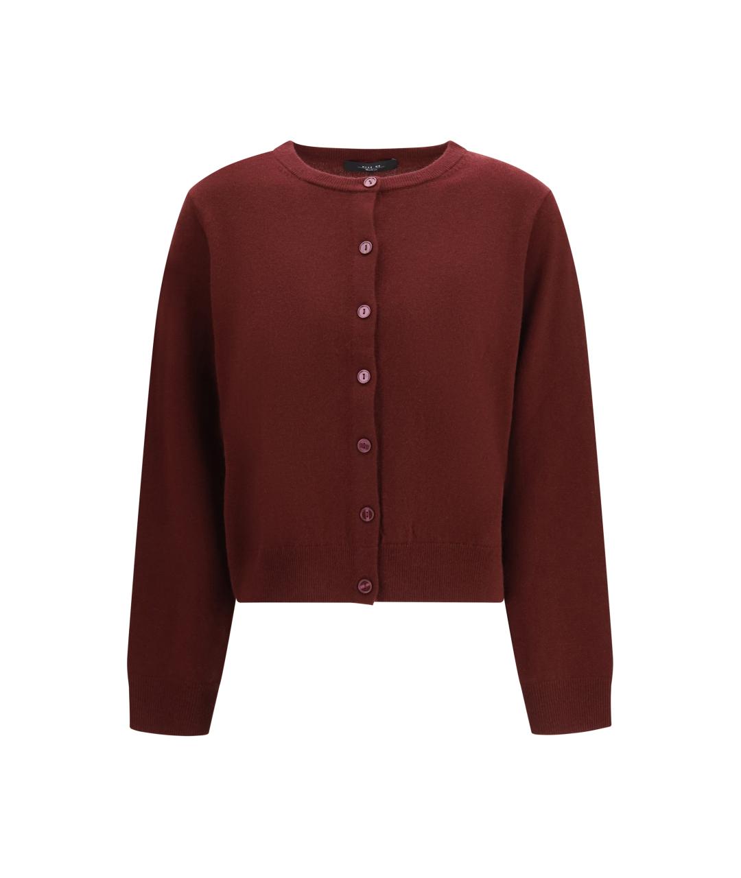 WEEKEND MAX MARA Бордовый шерстяной кардиган, фото 1