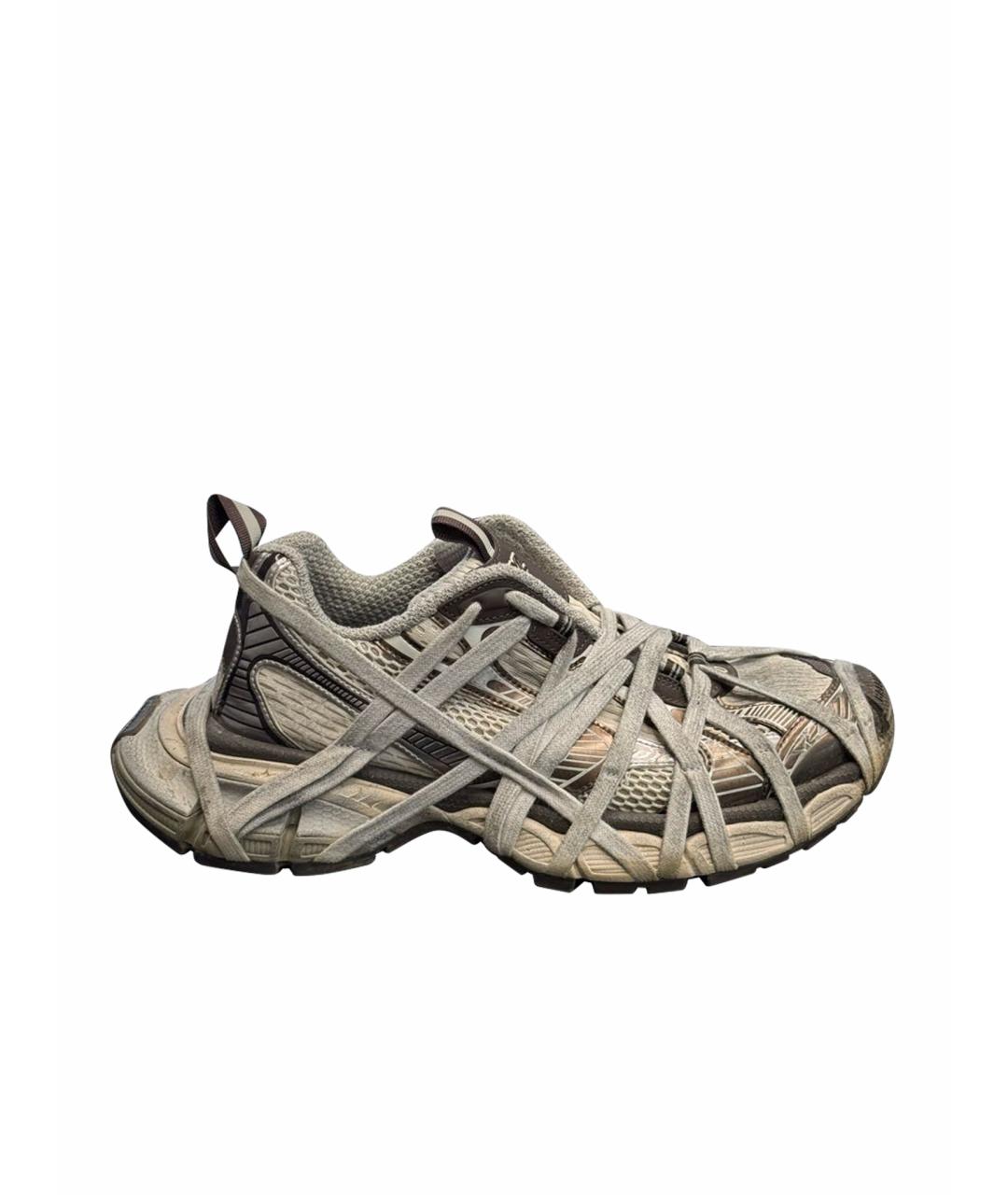 BALENCIAGA Коричневые текстильные кроссовки, фото 1