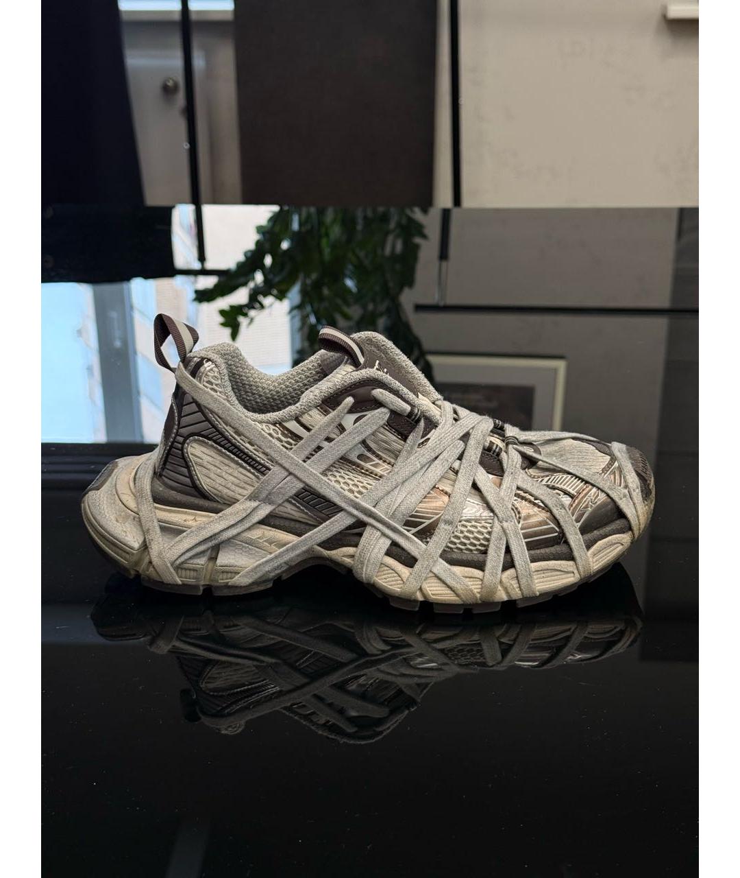 BALENCIAGA Коричневые текстильные кроссовки, фото 5