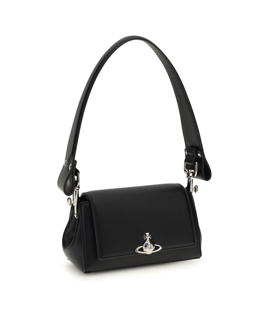 VIVIENNE WESTWOOD Черная сумка через плечо из искусственной кожи, фото 2
