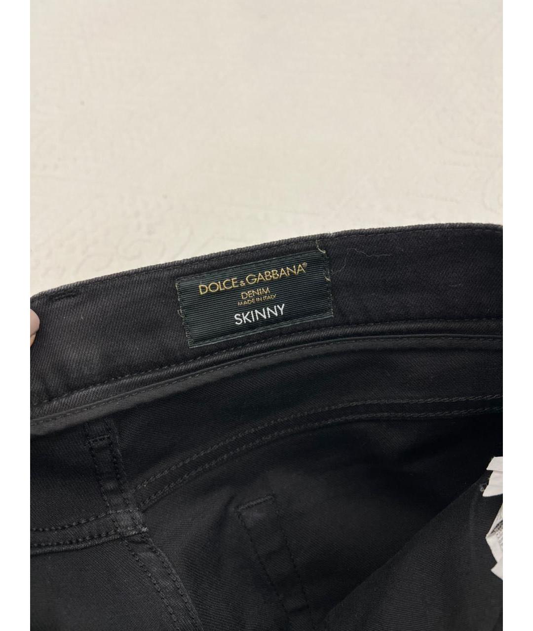 DOLCE&GABBANA Черные прямые джинсы, фото 3
