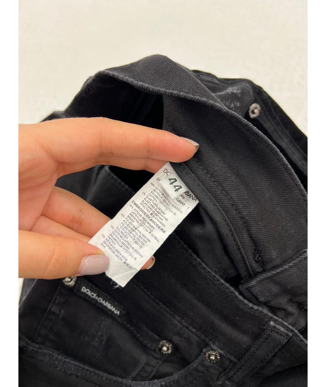 DOLCE&GABBANA Черные прямые джинсы, фото 4