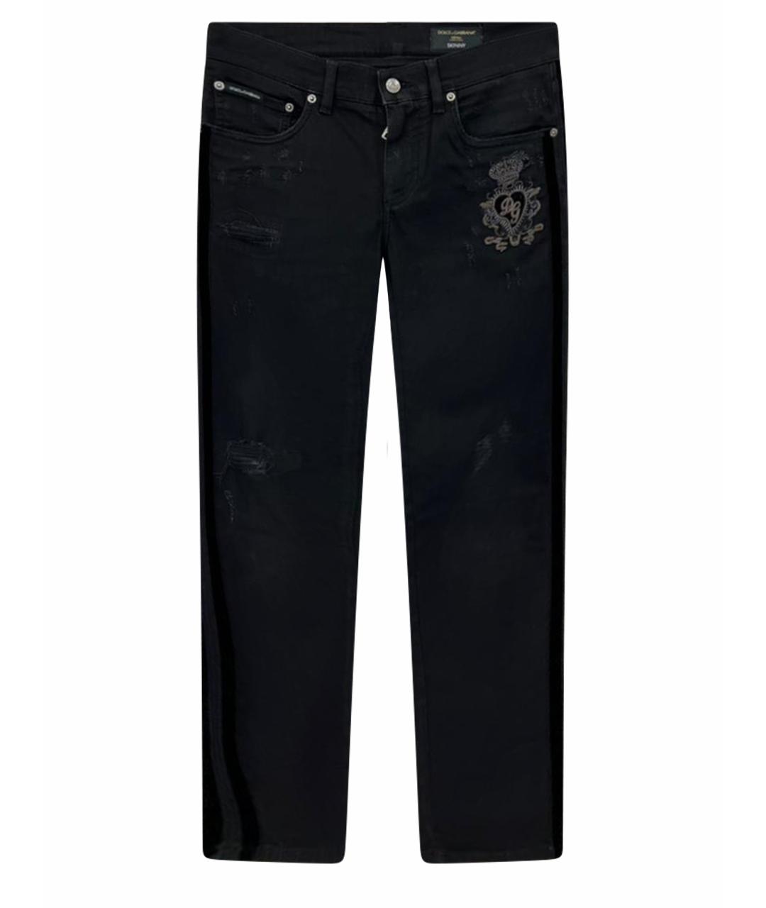 DOLCE&GABBANA Черные прямые джинсы, фото 1