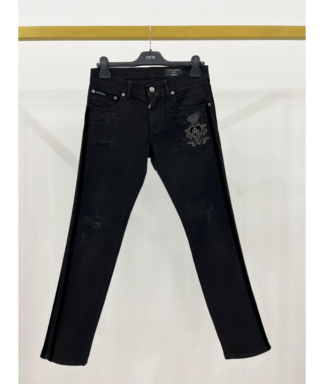 DOLCE&GABBANA Черные прямые джинсы, фото 9