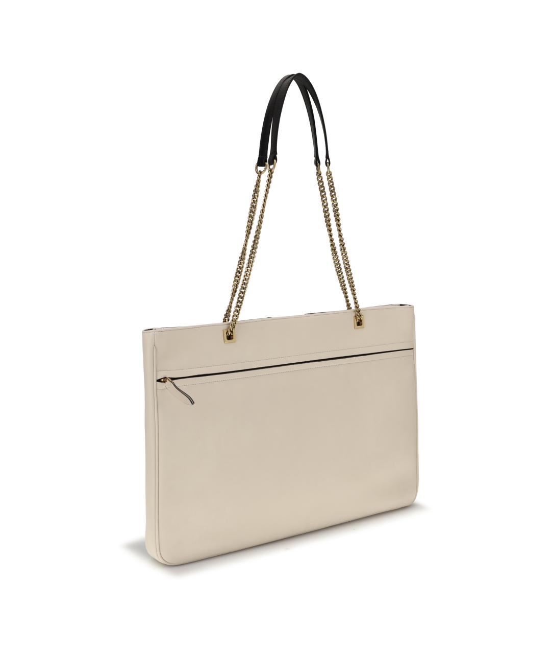 VALENTINO Белая кожаная сумка тоут, фото 3