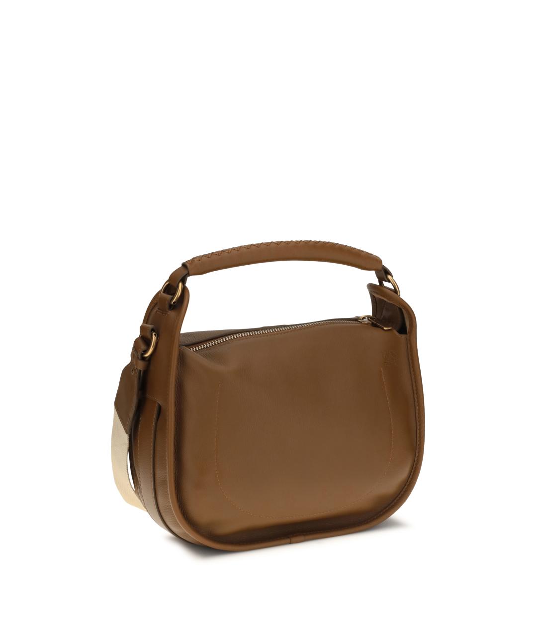 BURBERRY Коричневая кожаная сумка через плечо, фото 3