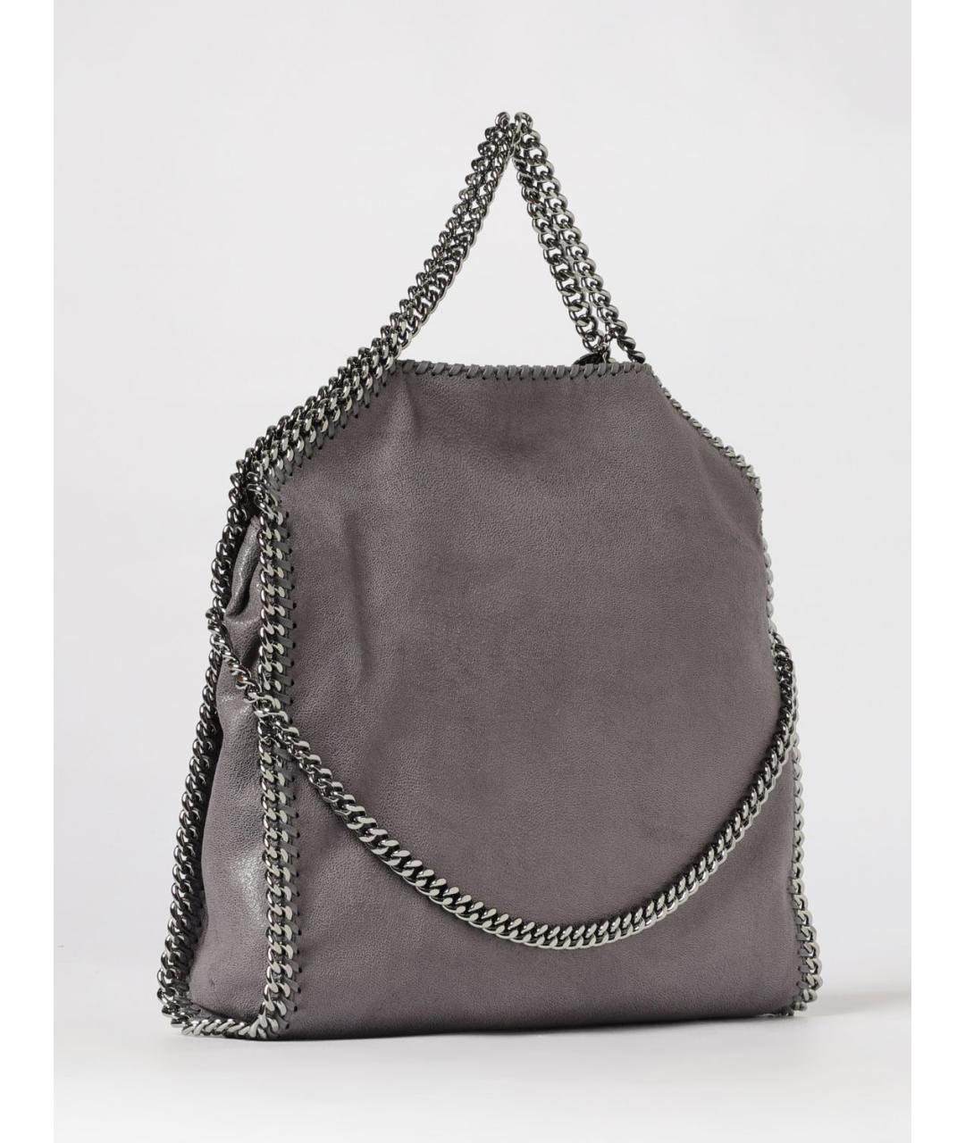 STELLA MCCARTNEY Серая синтетическая сумка тоут, фото 3
