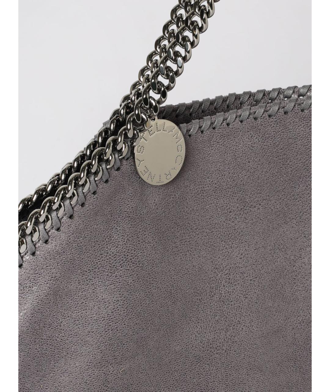 STELLA MCCARTNEY Серая синтетическая сумка тоут, фото 4