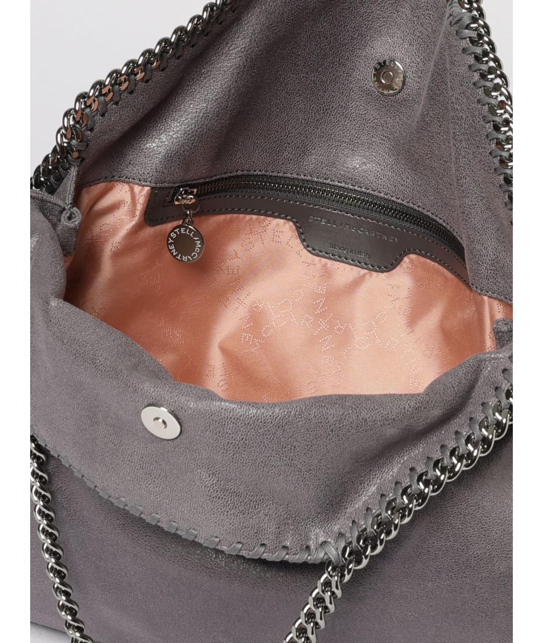 STELLA MCCARTNEY Серая синтетическая сумка тоут, фото 5